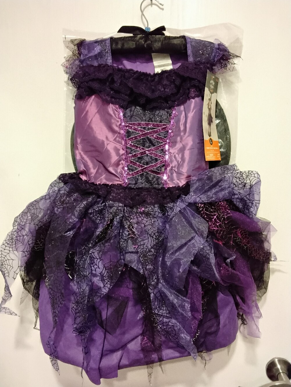 Kids Purple Witch Costume Dress